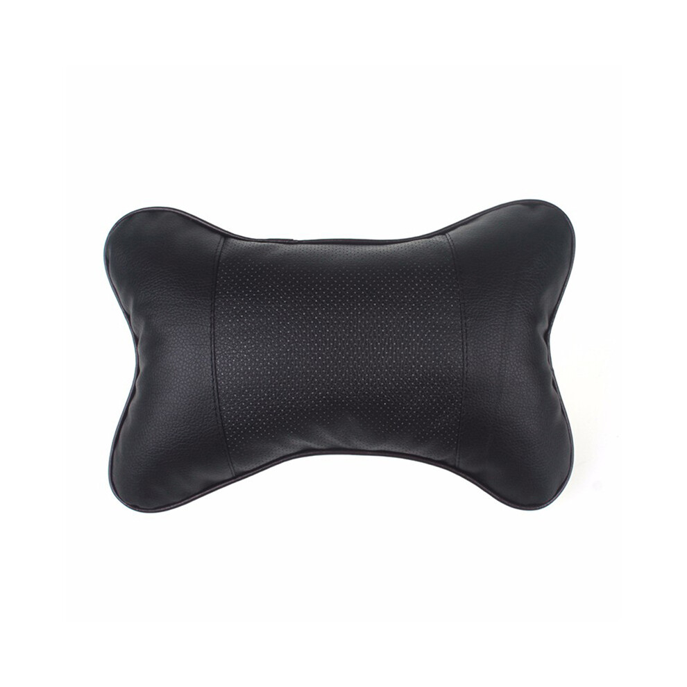 Maxpower (Black) Car Neck Pillows Car Headrest Pvc Leather Neck Headrest Protector Universal Black