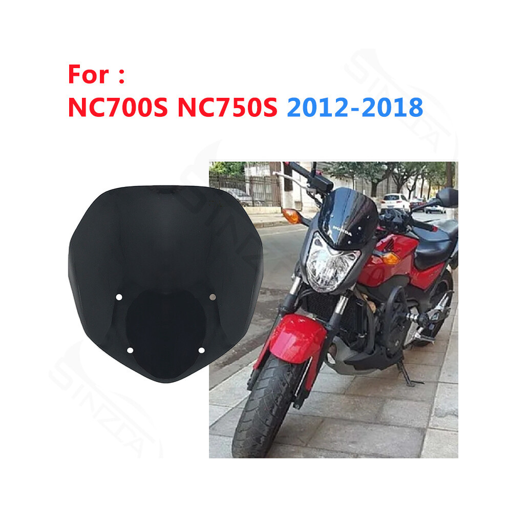 (Black) Honda NC700S NC750S NC 700 750 S Windscreen For 2012 2013 2014 2015 2016