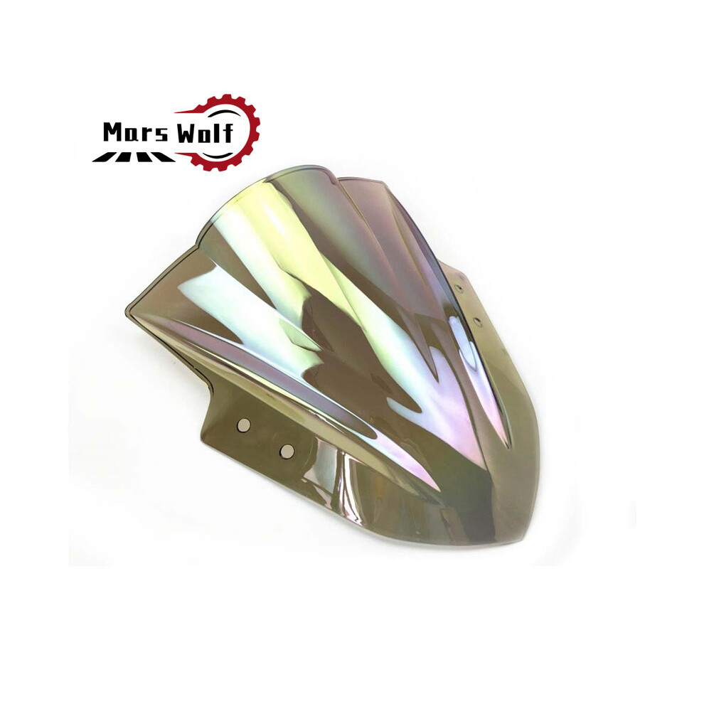 (Beige) Windshield Windscreen Double Bubble Motorcycle Wind Screen For Kawasaki Beige 8730012235719