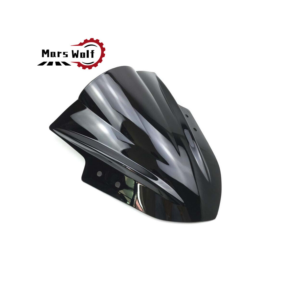 Maxpower (Black) Windshield Windscreen Double Bubble Motorcycle Wind Screen For Kawasaki