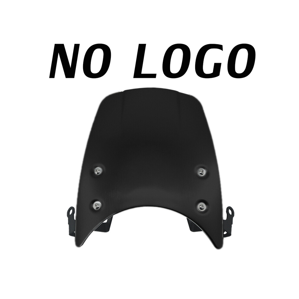 Maxpower (Black) Motorcycle Windshield Aluminum Windscreen Headlight Fairing Wind Deflector Black
