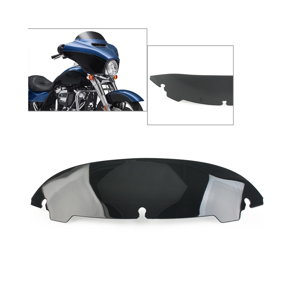 Maxpower (Black) Motorcycle 4.5" Wave Windshield Windscreen For Harley Davidson Touring Black