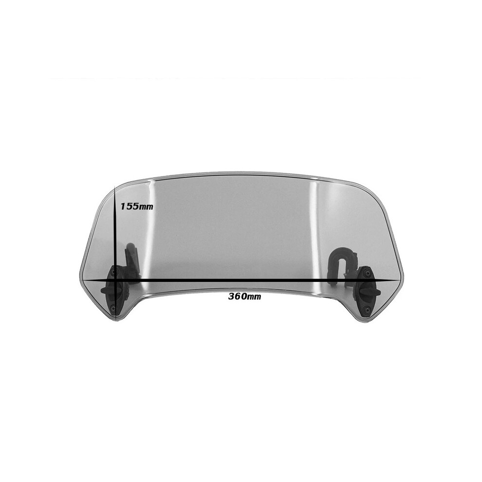 Maxpower (Large Smoke) Motorcycle Adjustable Windscreen Wind Deflector Spoiler Extension Windshield