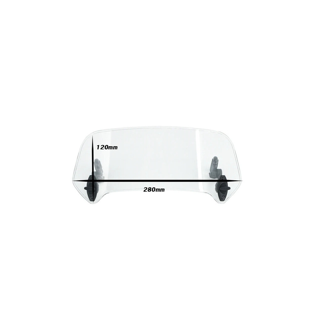 (Mini Clear) Motorcycle Adjustable Windscreen Wind Deflector Spoiler Extension Windshield 8730012172717