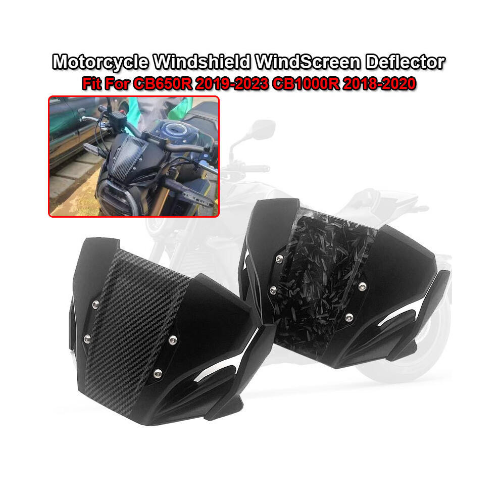 Maxpower (A Carbon Fiber Look) 2023 Cb650r Cb 650R Motorcycle Accessories Front Windshield Windscreen