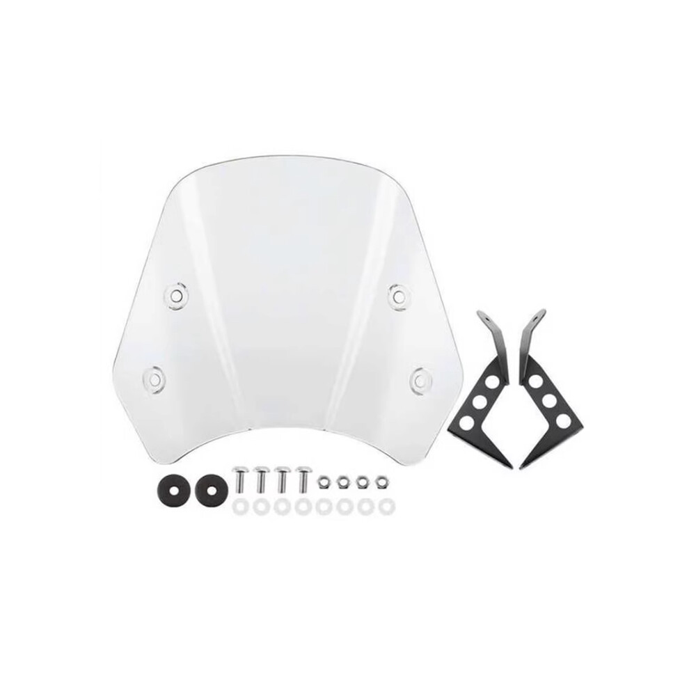 Maxpower (Transparent ) For Benelli Leoncino 250 Bj250 Motorcycle Windshield Windscreen Wind Deflector Gray