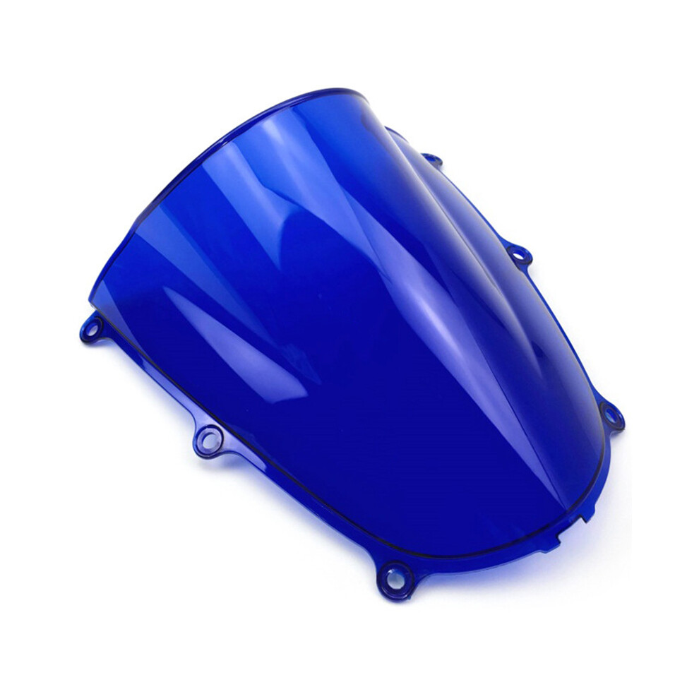 Maxpower (Blue) Motorcycle Double Bubble Windshield Windscreen Screen For 2005 2006 Honda