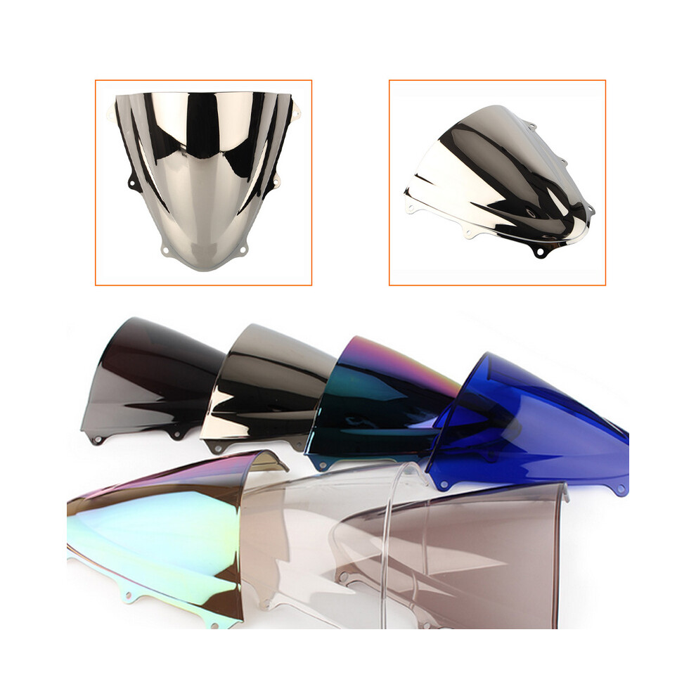Maxpower (Silver) Motorcycle Double Bubble Windshield For Suzuki Gsx-R Gsxr 600 750 Gsxr600 Silver