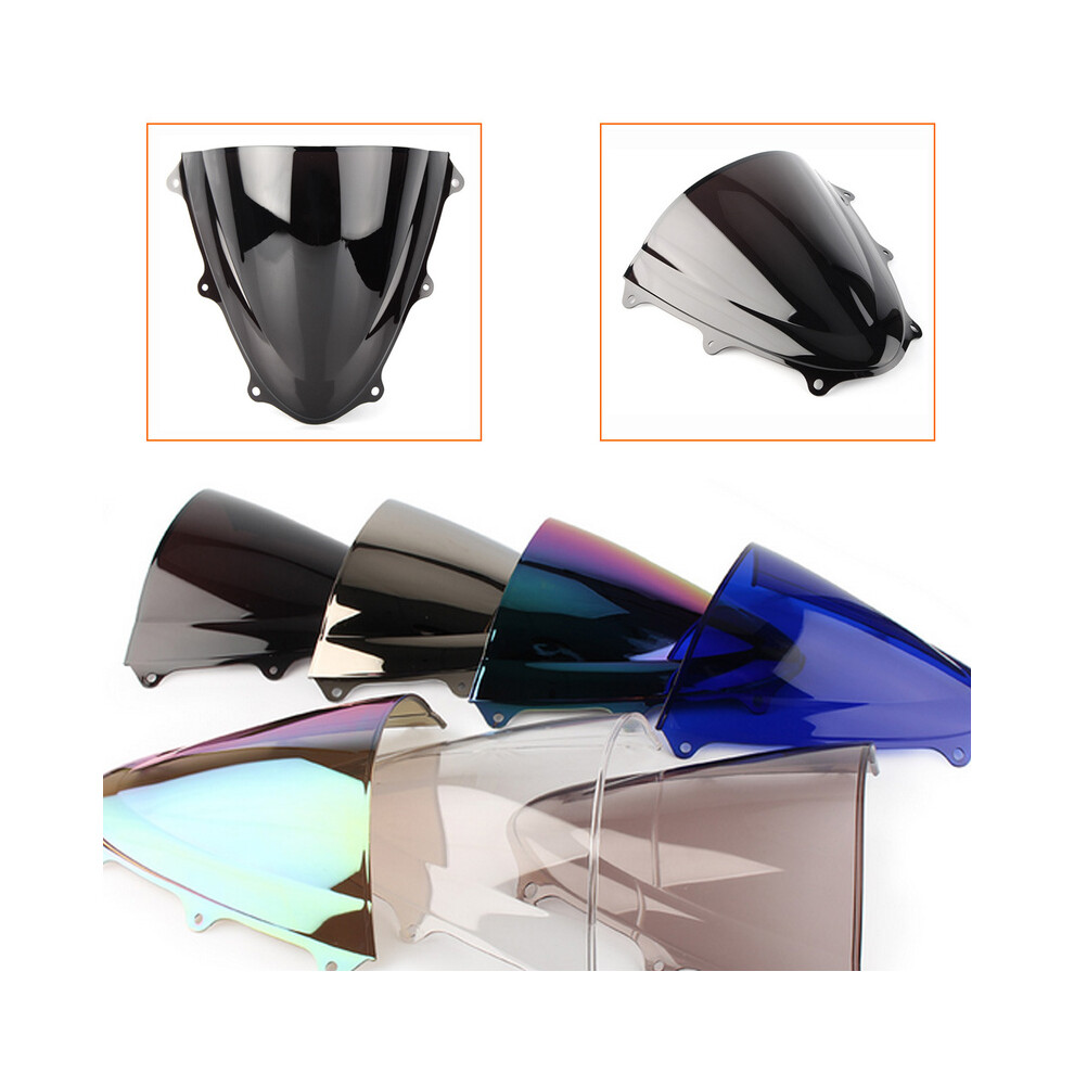 Maxpower (Black) Motorcycle Double Bubble Windshield For Suzuki Gsx-R Gsxr 600 750 Gsxr600 Black