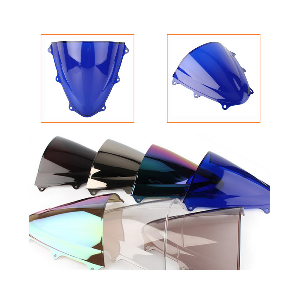 Maxpower (Blue) Motorcycle Double Bubble Windshield For Suzuki Gsx-R Gsxr 600 750 Gsxr600 Blue