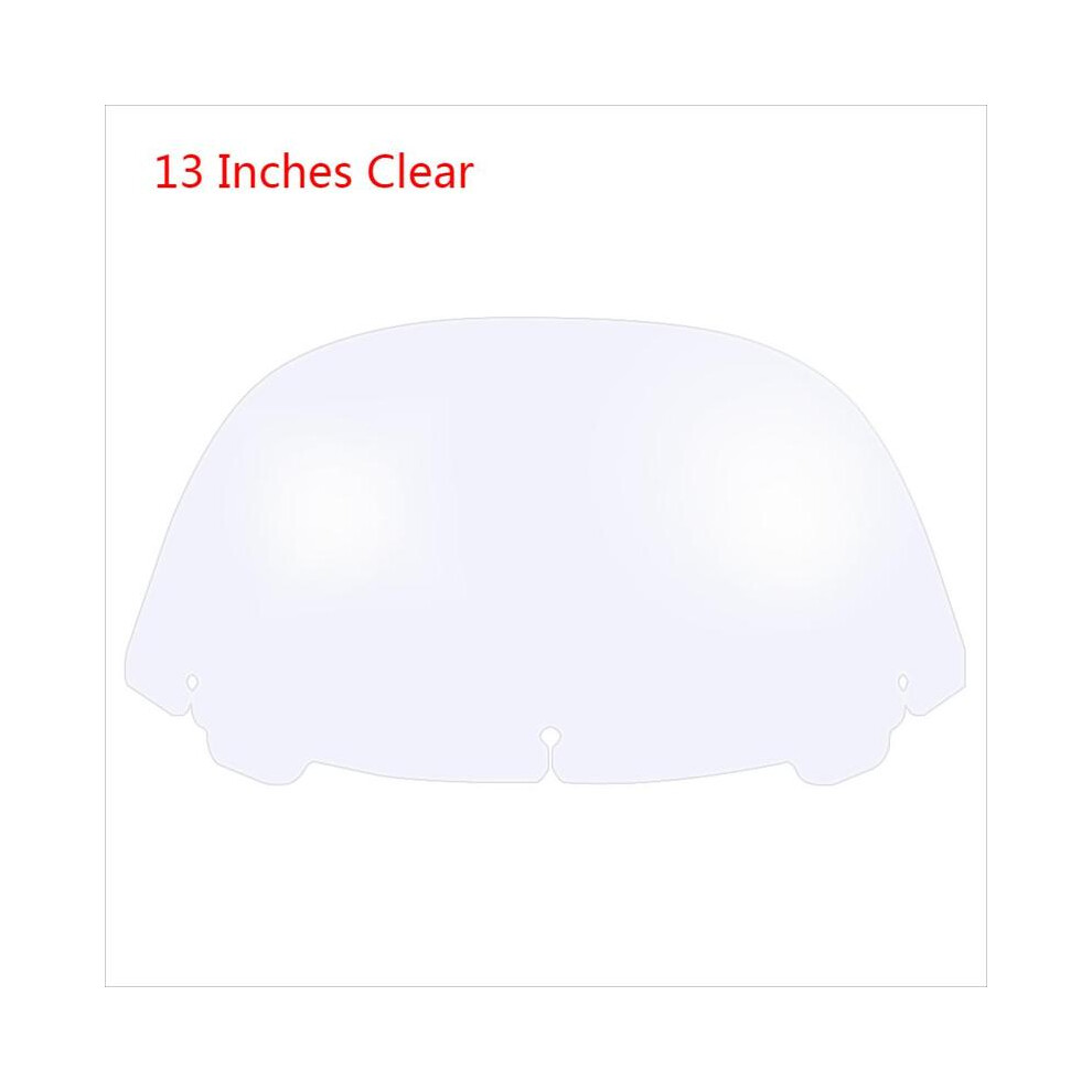 Maxpower (13In Clear) Motorcycle Wave Windshield Windscreen Fairing Wind Deflector For Harley