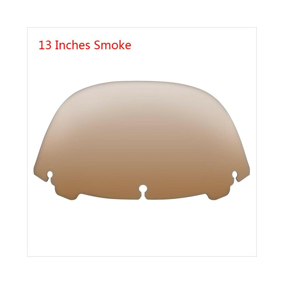 (13In Smoke) Motorcycle Wave Windshield Windscreen Fairing Wind Deflector For Harley 8730012245916