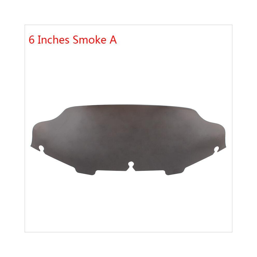 Maxpower (6In Smoke 6In001) Motorcycle Wave Windshield Windscreen Fairing Wind Deflector For Harley
