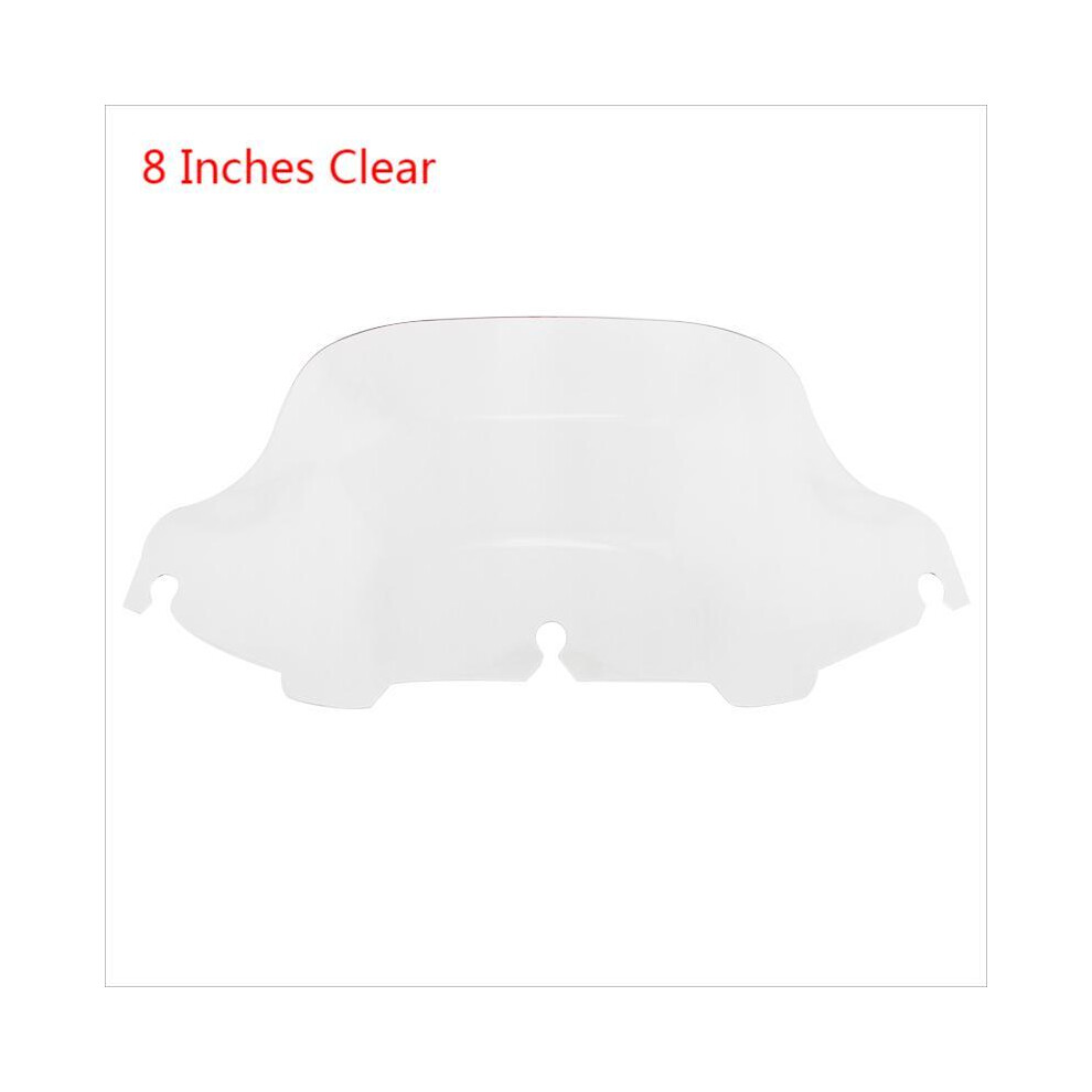 Maxpower (8In Clear 090) Motorcycle Wave Windshield Windscreen Fairing Wind Deflector For Harley