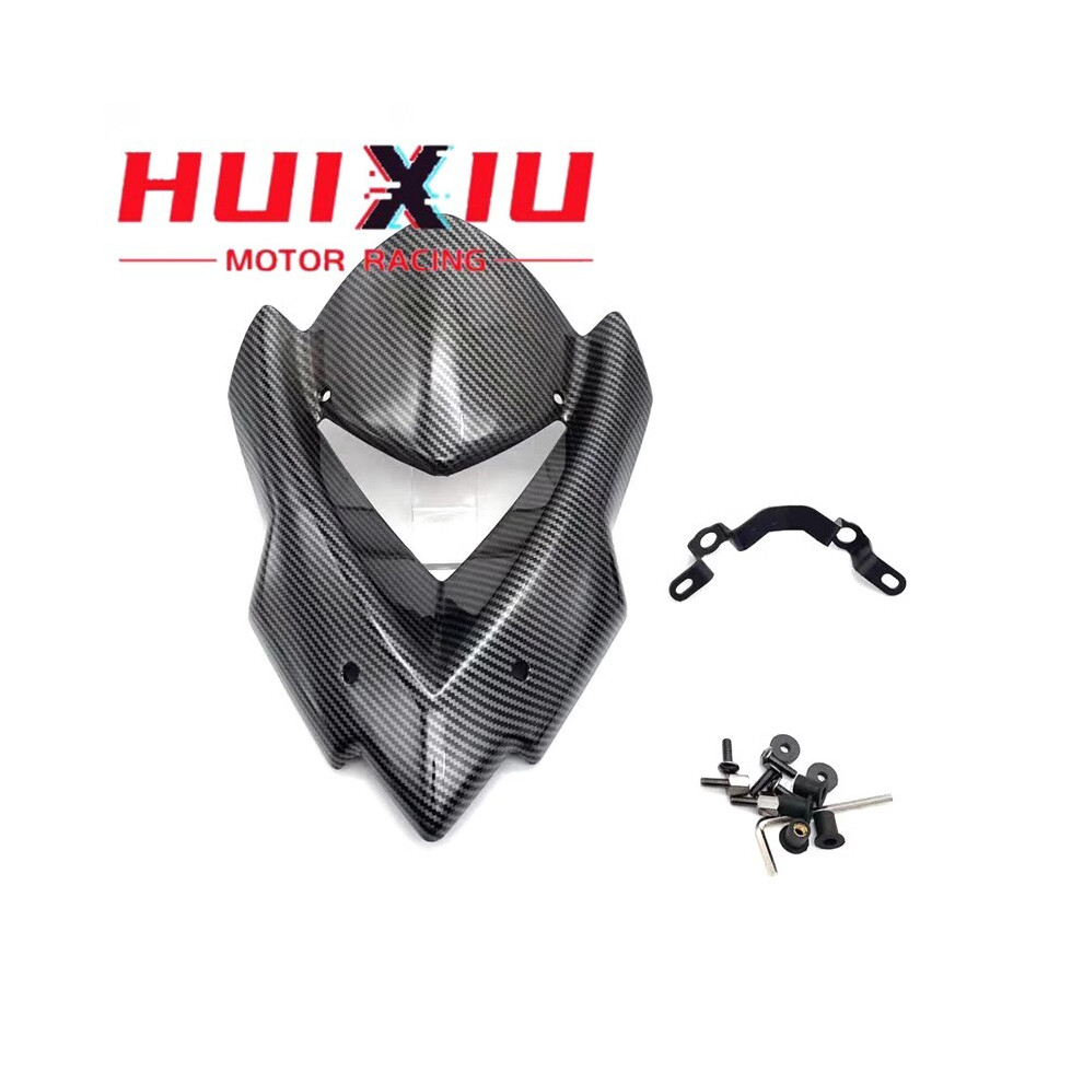 (Carbon Fiber Pattern) Motorcycle Modification Windshield Visor Windshield Suitable For Kawasaki Black/Green/Orange 8730012185908