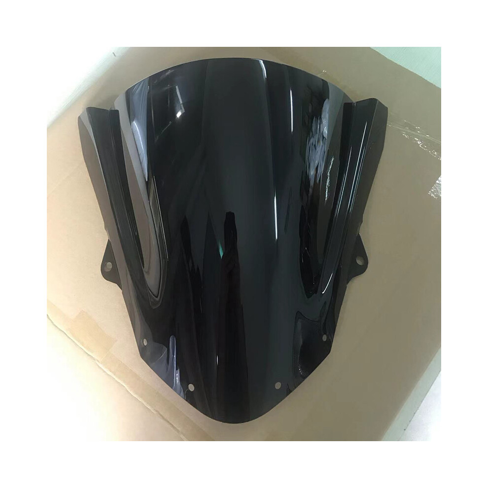 ( 1) Zx10r Motorcycle Double Bubble Windshield Windscreen For 2008 2009 2010 Black 8730012236112