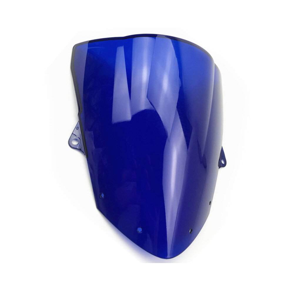 (Blue) Zx10r Motorcycle Double Bubble Windshield Windscreen For 2008 2009 2010 Blue 8730012185915