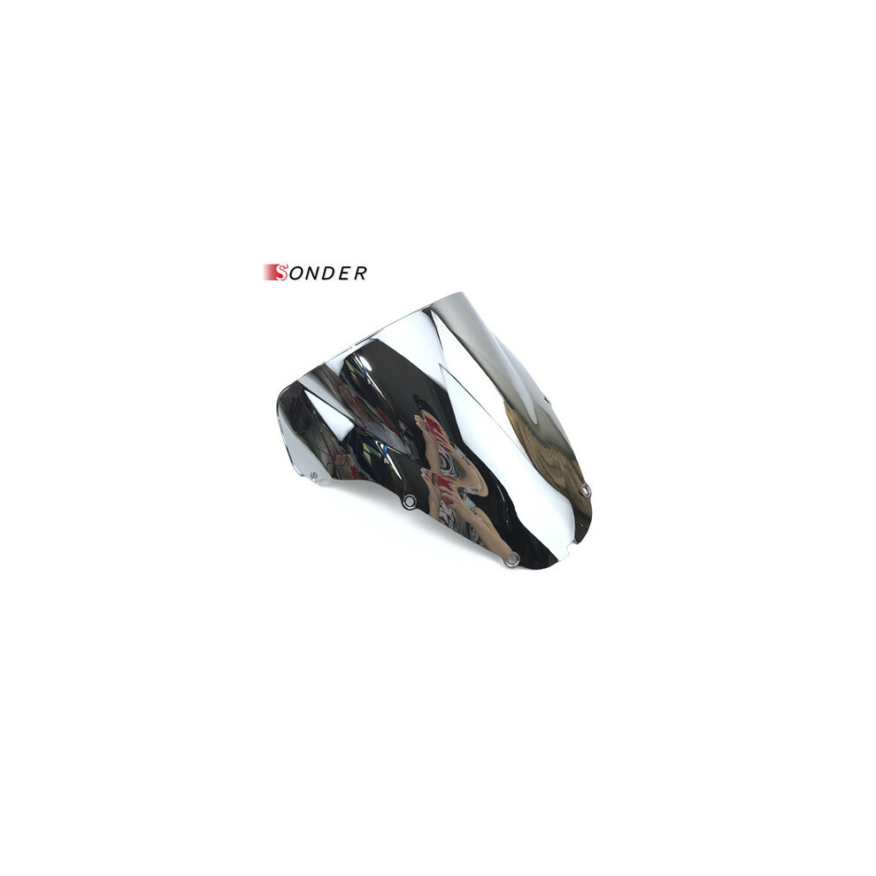 (Chrome) High-Quality Motorcycle Windshield Windscreen Double Bubble For Honda 8730012197628