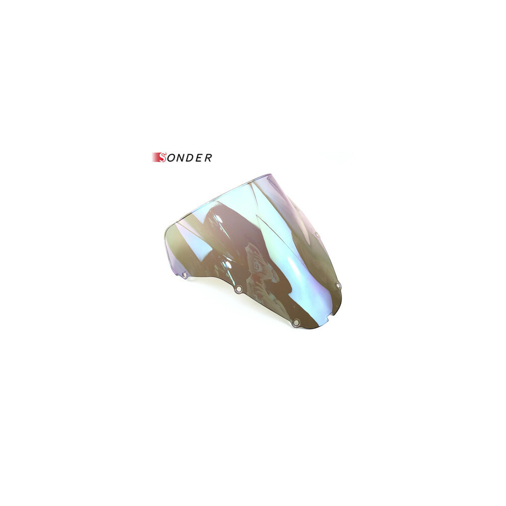 (Clear Iruidium) High-Quality Motorcycle Windshield Windscreen Double Bubble For Honda 8730012197611