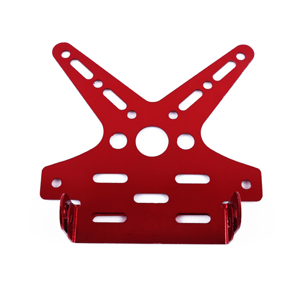 (Red) Electroplate Aluminum Alloy Motorcycle Rear License Plate Frame Motorbike Red 9177711857719