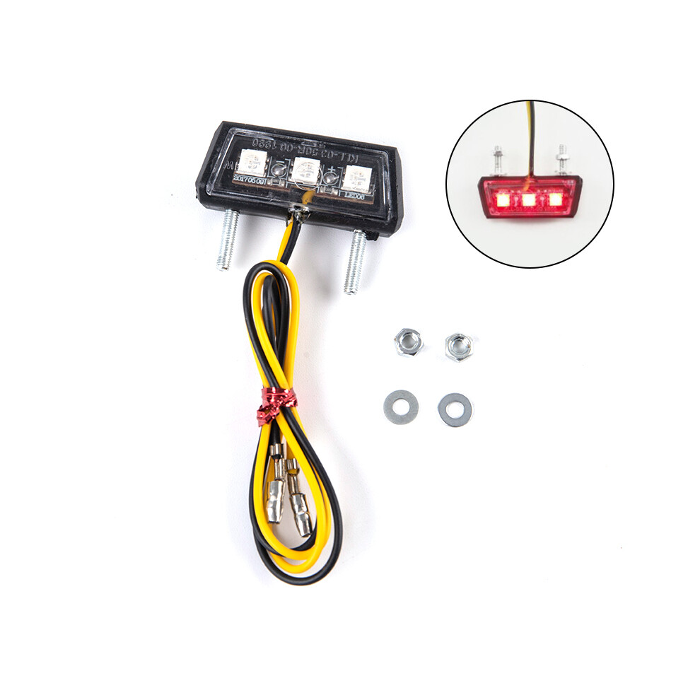 () 1Pc 12V Led Waterproof Motorcycle License Motorcycle License Red/Light 9177711857672