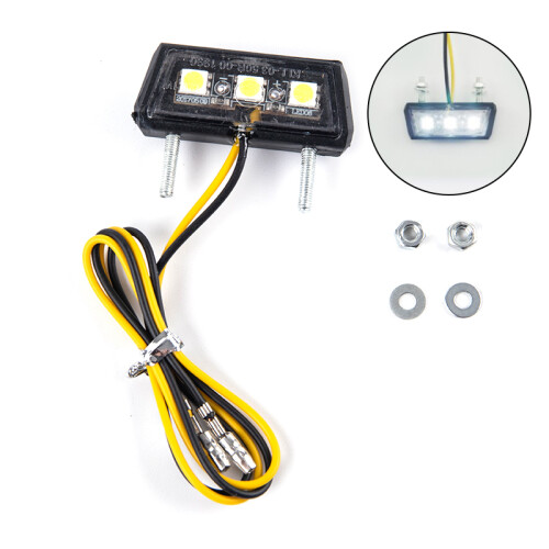 (white) 1pc 12V  LED light Waterproof Motorcycle License Light Motorcycle License