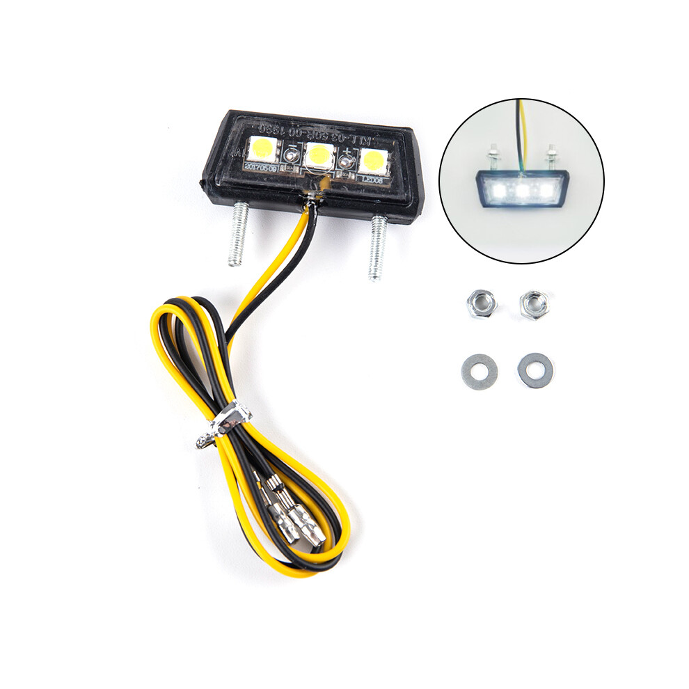 Maxpower (White) 1Pc 12V Led Light Waterproof Motorcycle License Light Motorcycle License