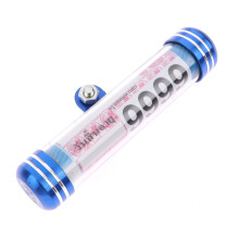 (Blue) 1pc Motorcycle Motorbike Tube Tax Disc Cylindrical Holder Frame License