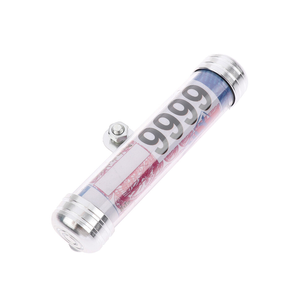 Maxpower (Silver) 1Pc Motorcycle Motorbike Tube Tax Disc Cylindrical Holder Frame License Silver