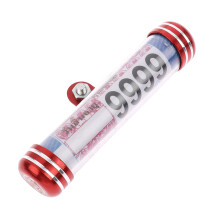 (Red) 1pc Motorcycle Motorbike Tube Tax Disc Cylindrical Holder Frame License