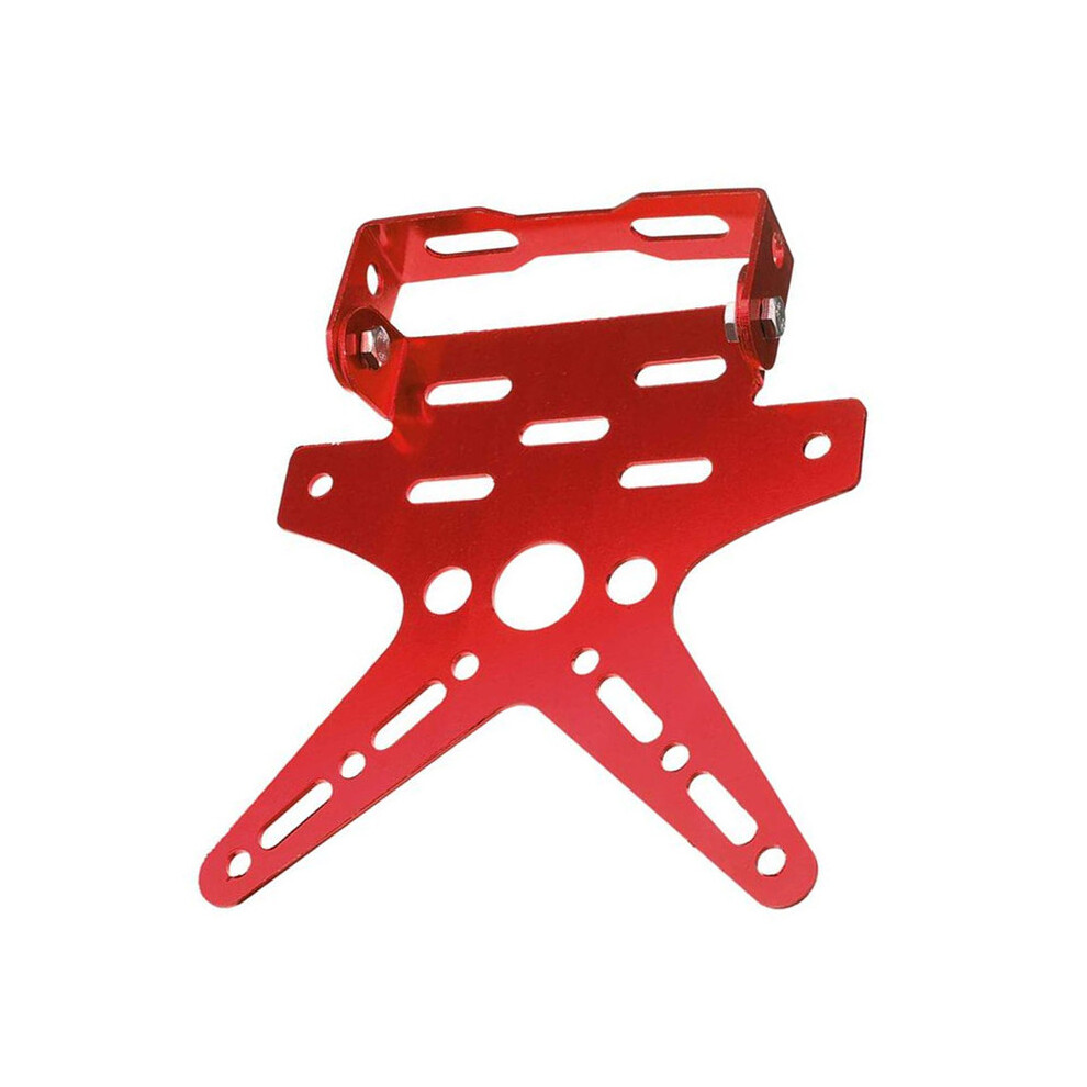 Maxpower (Red) Motorcycle License Holder Mount Bracket Adjusted Registration Number Plate Red