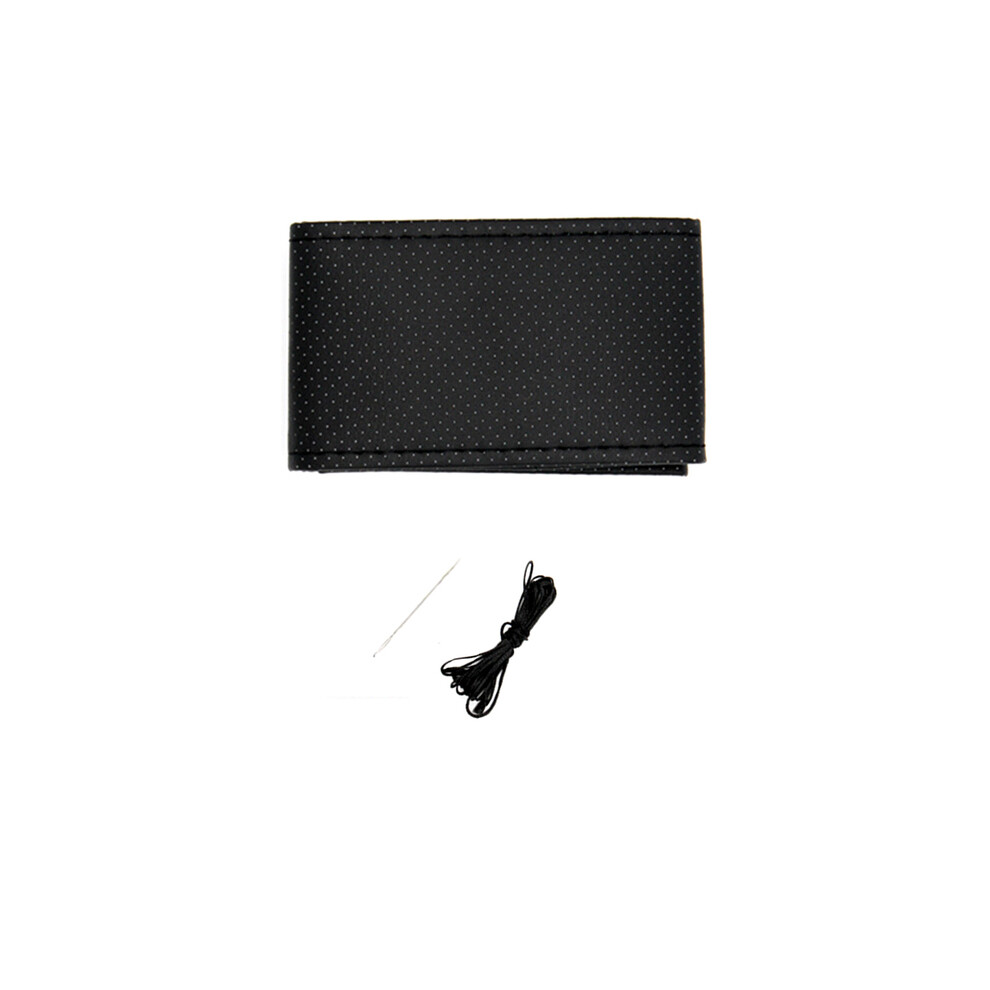 Maxpower (Black) Braid On Car Steering Wheel 38Cm Texture Soft Pu Artificial Leather Car Black