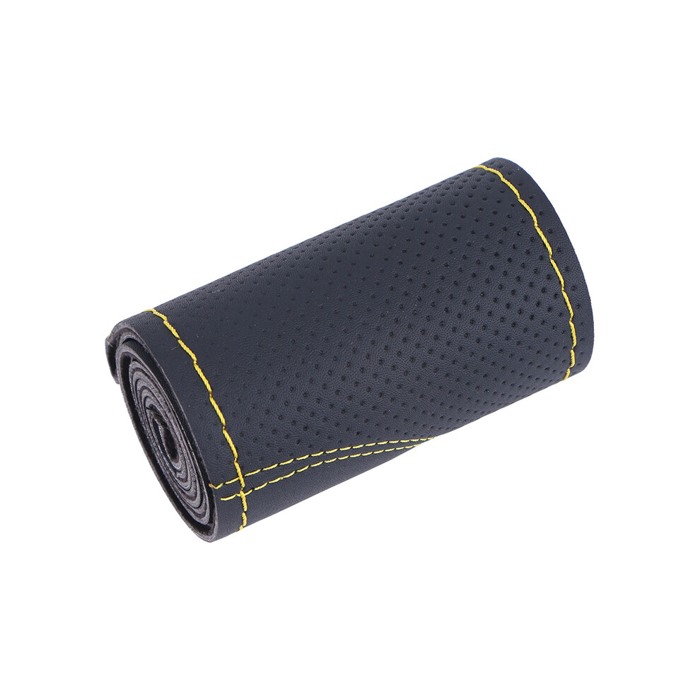 Maxpower ( Thread) Diy Car Steering Wheel Cover Universal 38Cm Braiding Cover For Steering Yellow