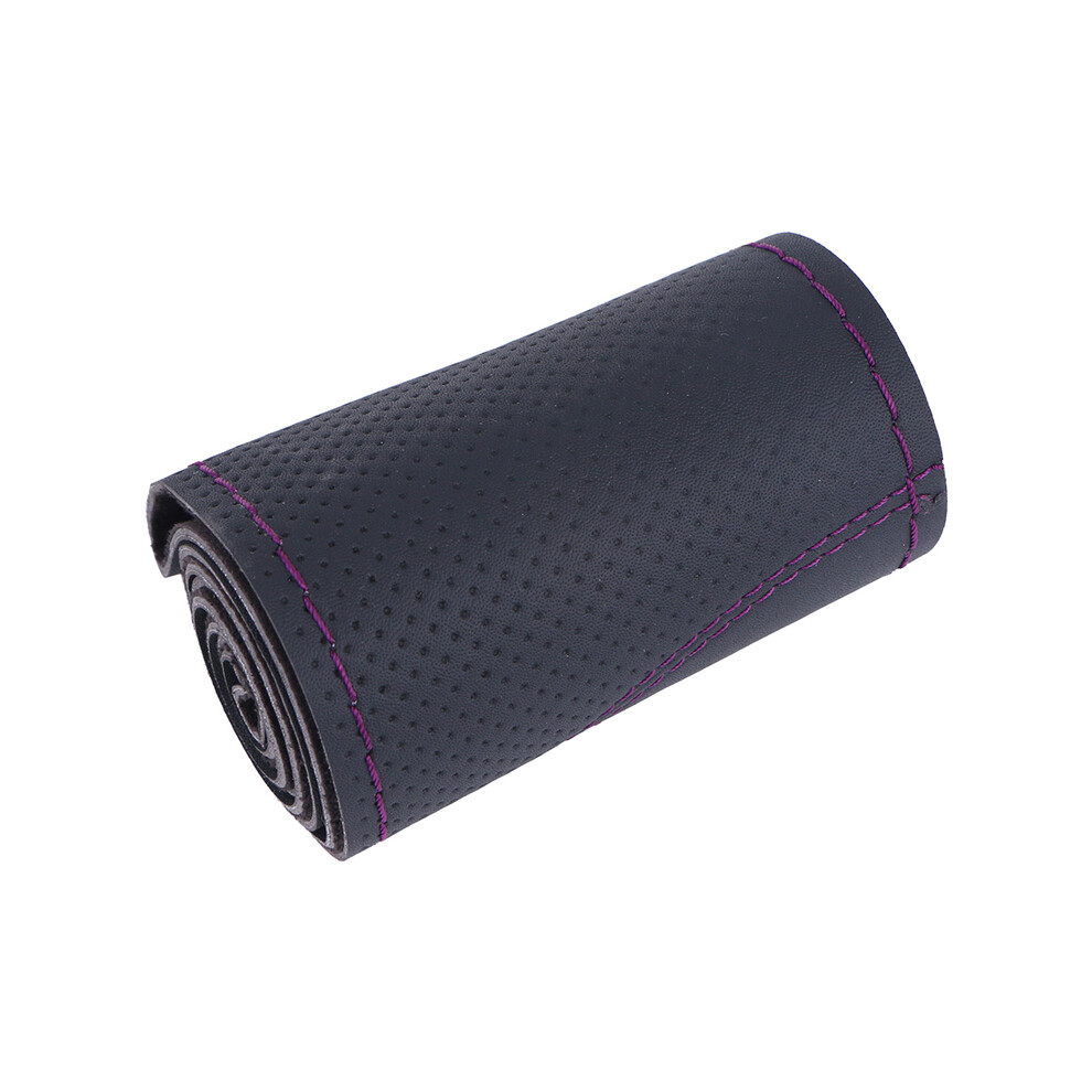 ( Line) Diy Car Steering Wheel Cover Universal 38Cm Braiding Cover For Steering Purple 8293669618705