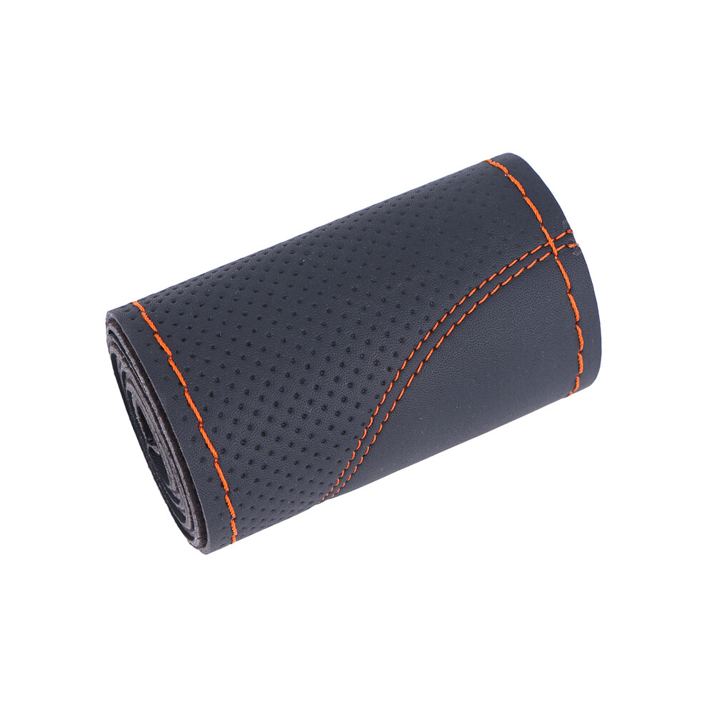 Maxpower ( Line) Diy Car Steering Wheel Cover Universal 38Cm Braiding Cover For Steering Orange
