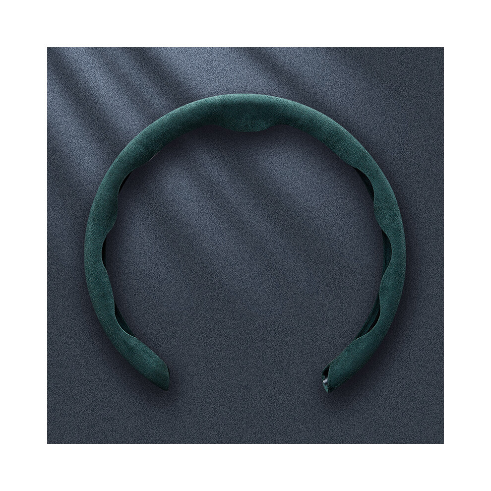 Maxpower (Blackish Green) New 1 Car Steering Wheel Cover Fur Material Wheel Booster Cover Anti-Skid