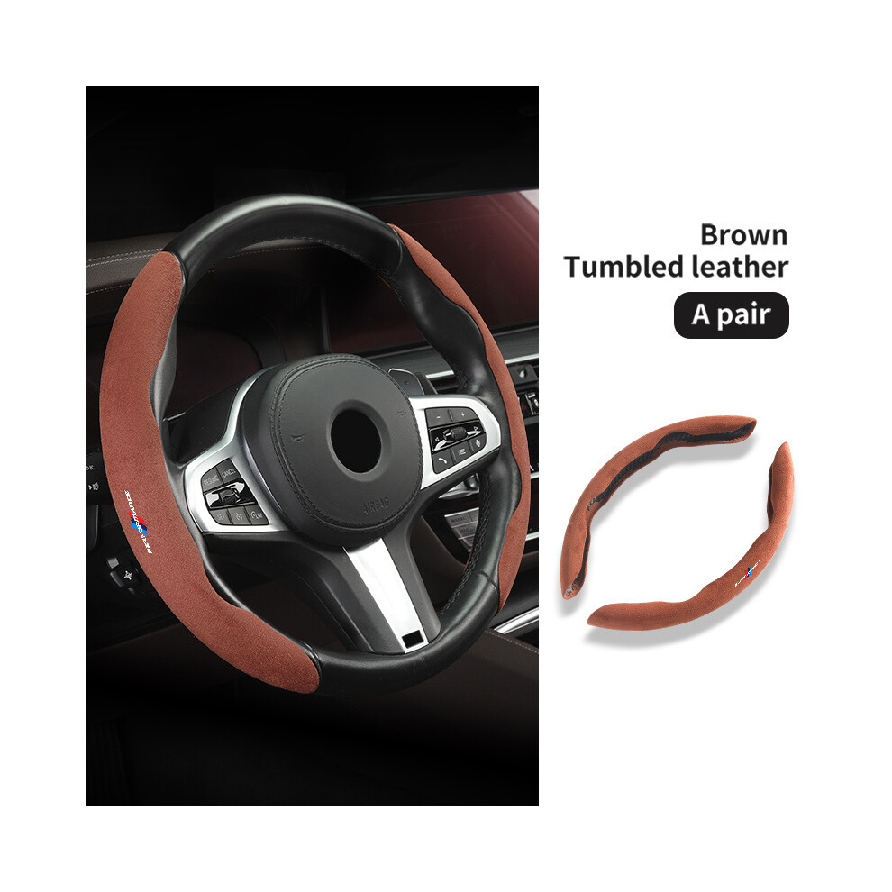 Maxpower (Brown) Car Steering Wheel Abs Cover Trim Fur Leather For Bmw G20 G30 G32 6 Gt