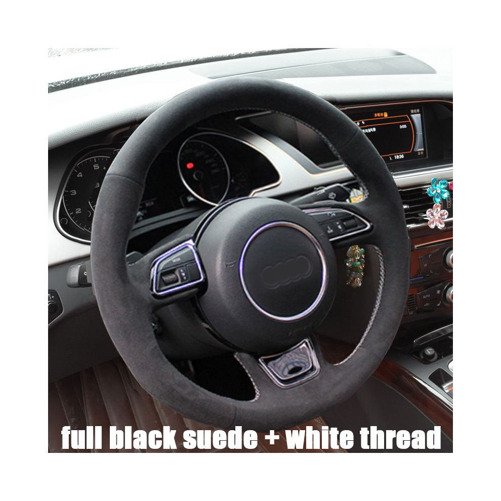 (Style 6) Black Carbon fibre Leather Car Steering Wheel Cover For Audi A1 A3 A4-image-OPC-PDZNJ2C-NEW