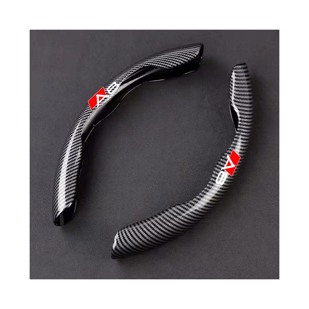 Maxpower (A8) Audi Car Carbon Black Fiber Steering Wheel Cover Non-Slip For Audi A1