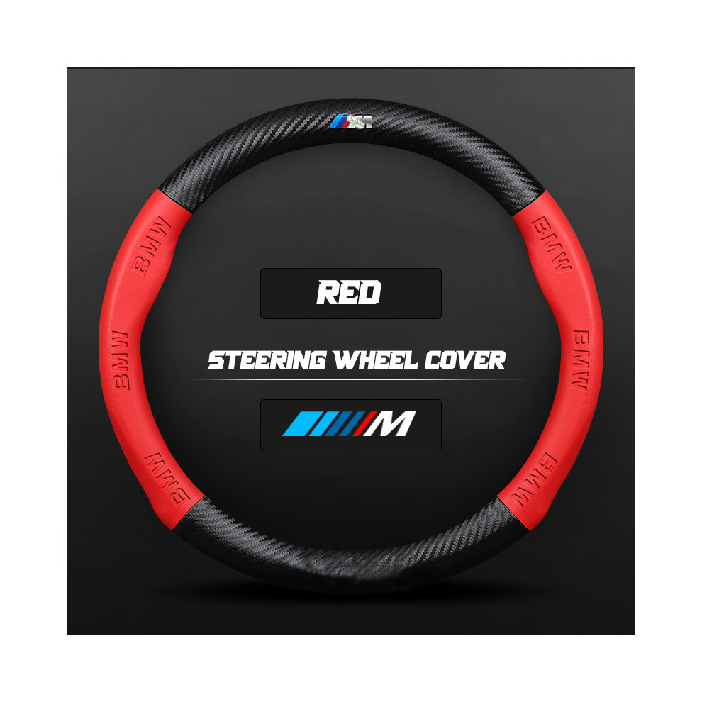 ( Round) Car Steering Wheel Cover 3D For Bmw E46 E90 F20 E39 E91 E87 E60 E93 F10 Red 8293669661947