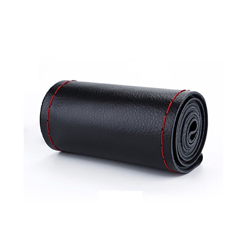 Maxpower (Red Thread) Artificial Leather Car Steering Wheel Cover With Needles And Thread Diameter