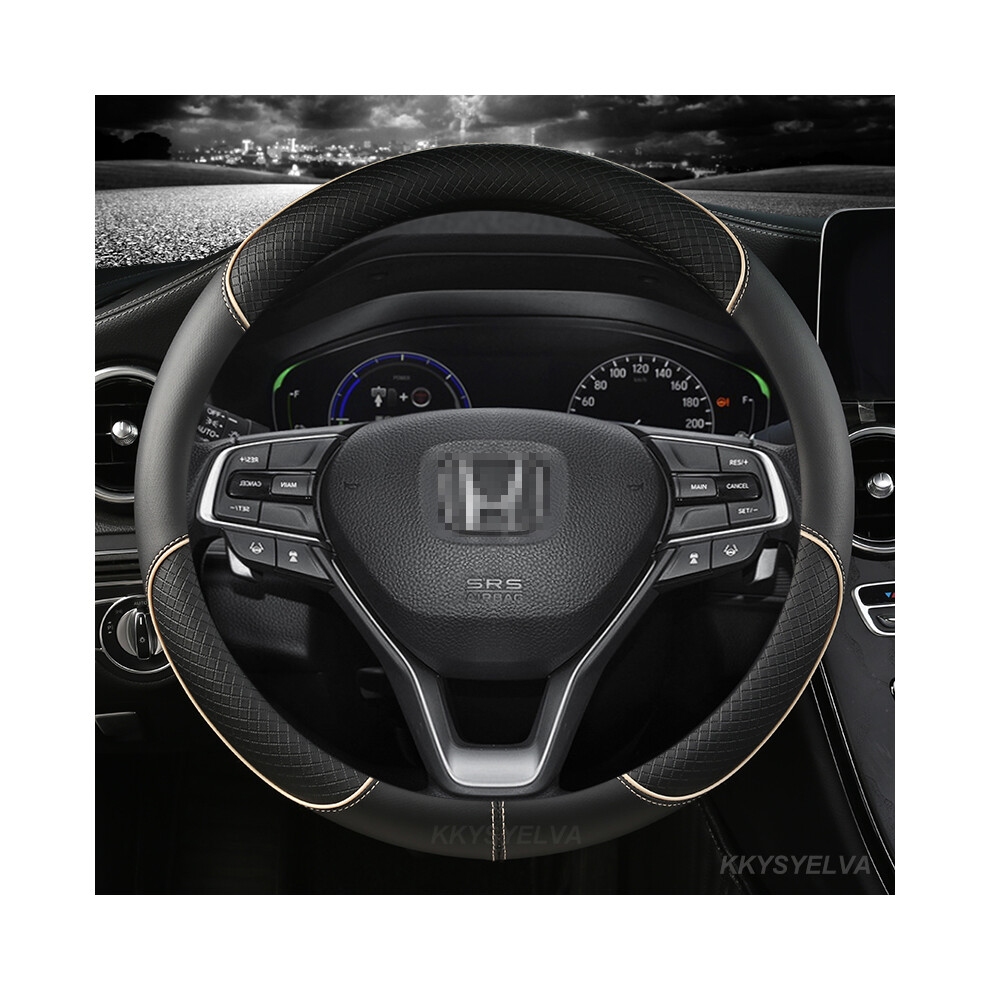 Maxpower (Beige) Car Steering Wheel Cover Microfiber Leather For Honda Civic 2004 2006