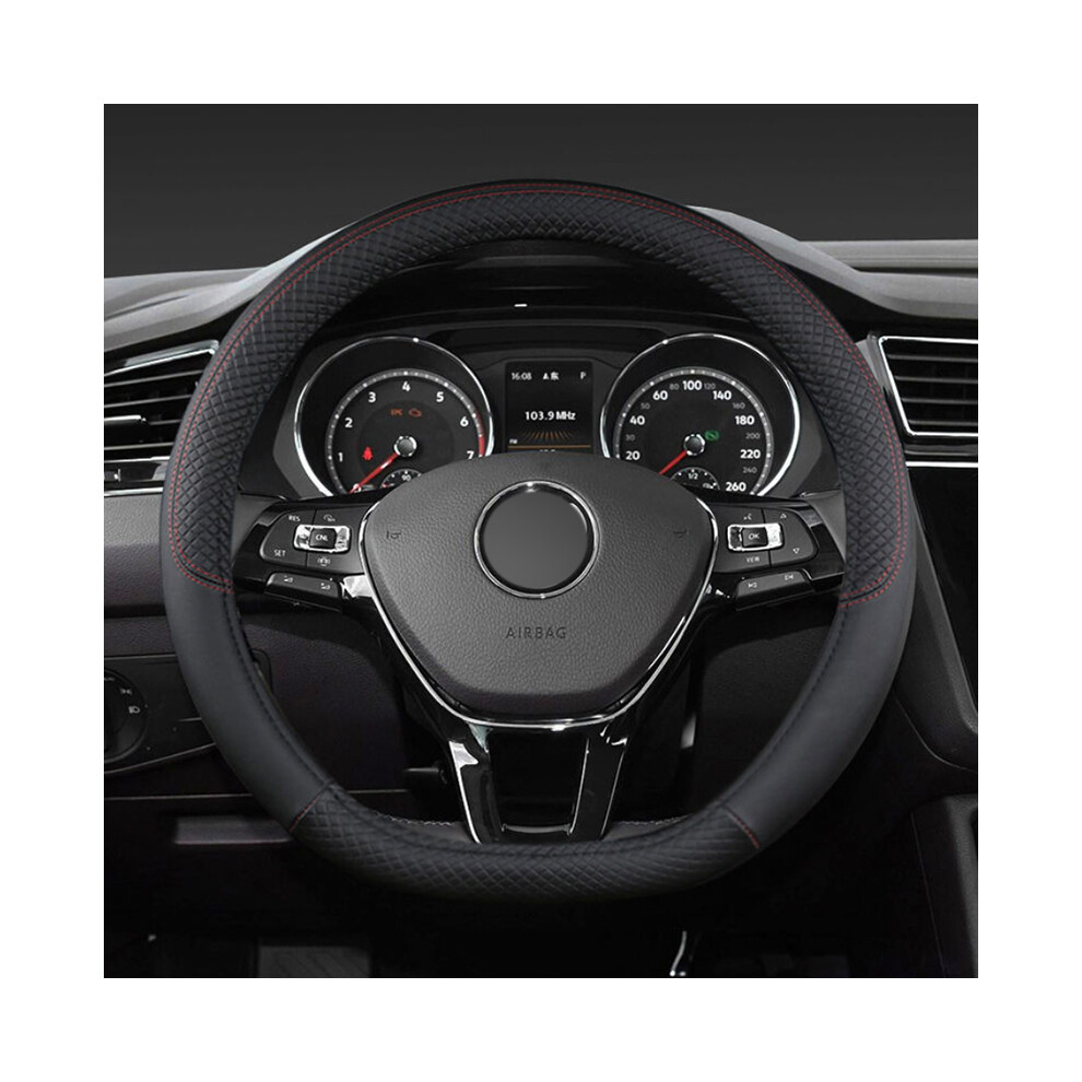 Maxpower (Black) Car D Shape Steering Wheel Cover Universal Volant Braid On The Steering-Wheel