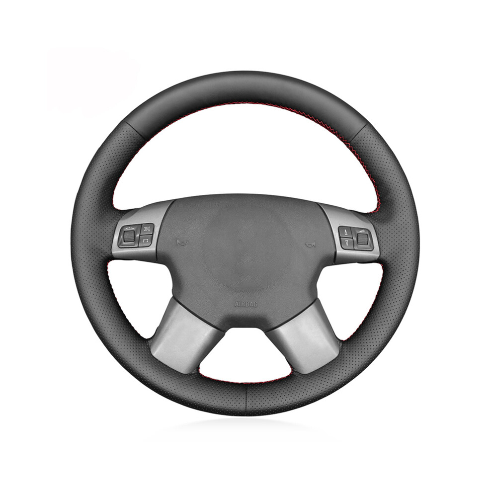 Maxpower (Green Thread) Black Pu Leather Car Steering Wheel Cover For Opel Vectra C 2002-2005