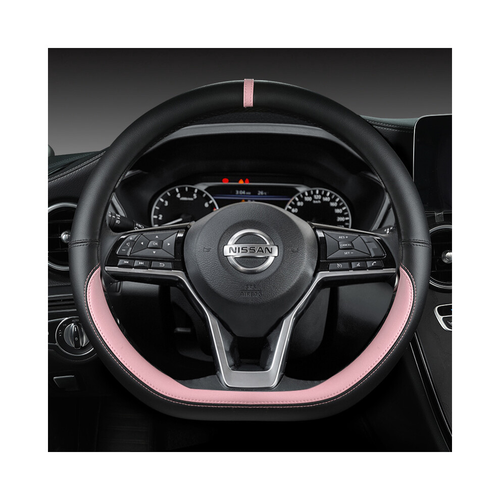 Maxpower (Pink) Car Steering Wheel Cover For Nissan X-Trail Qashqai March Serena Micra Pink