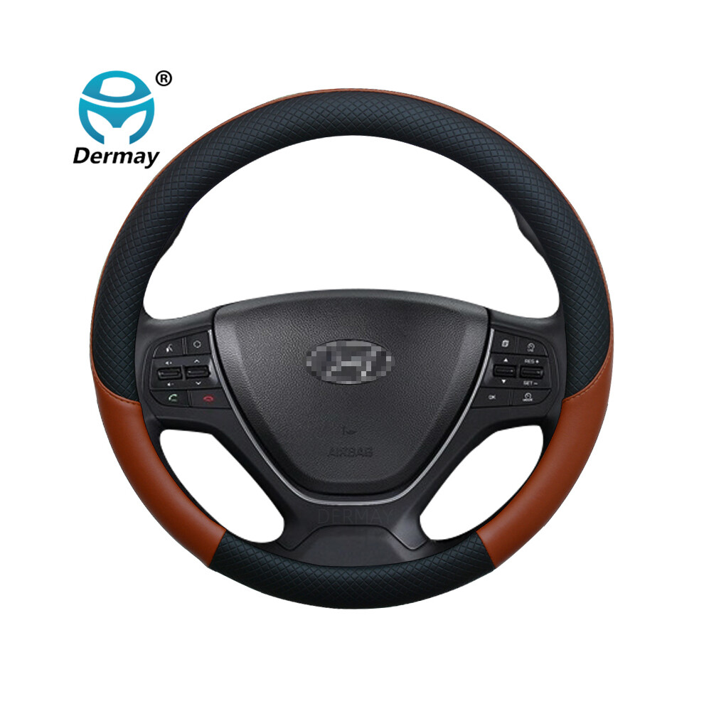 Maxpower (Brown) For Hyundai I20 Mk1 Mk2 Mk3 Inokom I20 Elite I20 Car Steering Wheel Cover Brown