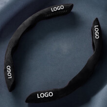 (Black For Audi) Car Steering Wheel Cover Suede Custom logo For Audi Q2 Q3 Q5 Q7 TT S3
