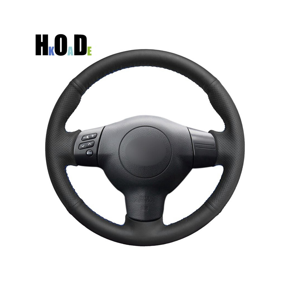 (Red Thread) Black Artificial Leather Hand-stitched Car Steering Wheel Cover for Toyota-image-OPC-PDZNP78-NEW