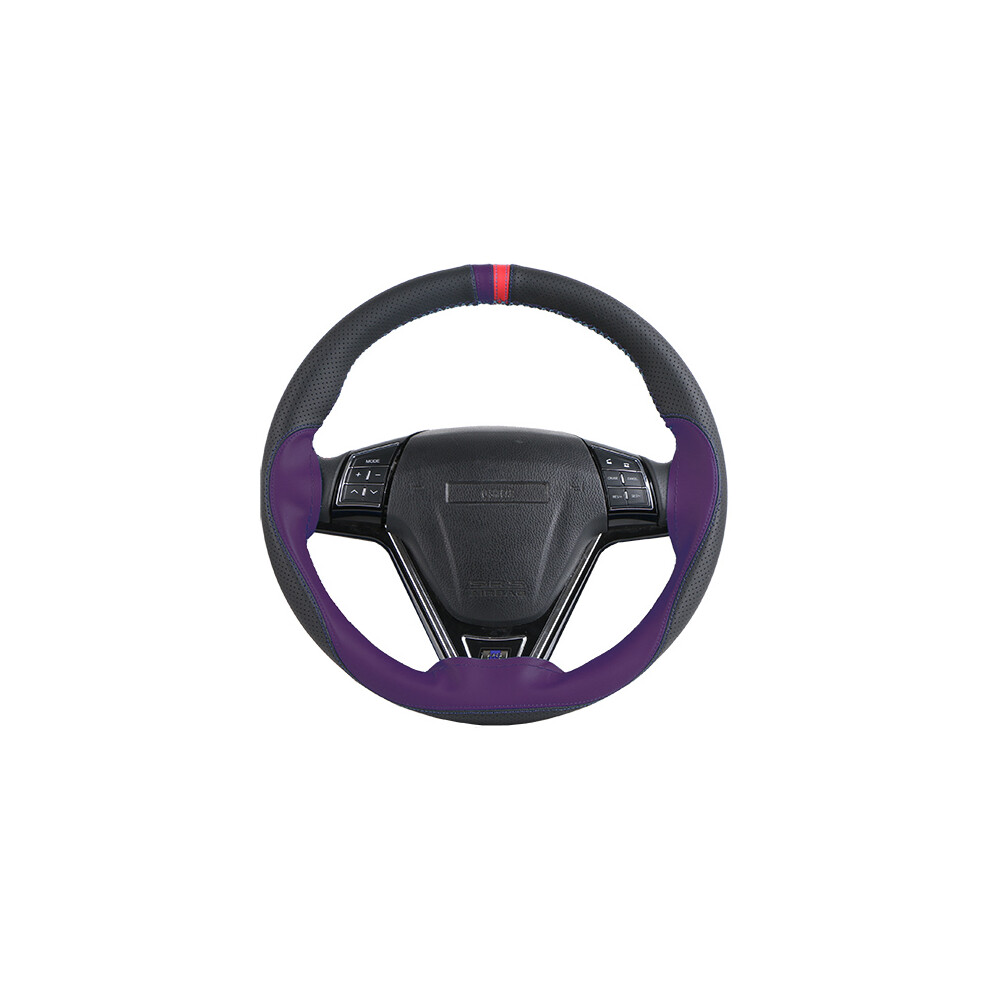 (Purple) Anti-slip Soft Artificial Leather Car Steering Wheel Cover 38cm steering-wheel-image-OPC-PDZNPN7-NEW