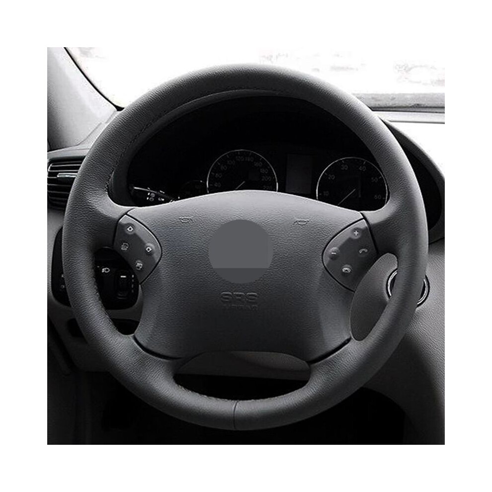 (White Thread) Car Steering Wheel Cover Hand-stitched Black Artificial Leather for Mercedes-image-OPC-PDZNQBR-NEW